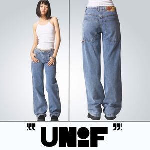 UNIF Blue Wide Leg Jeans